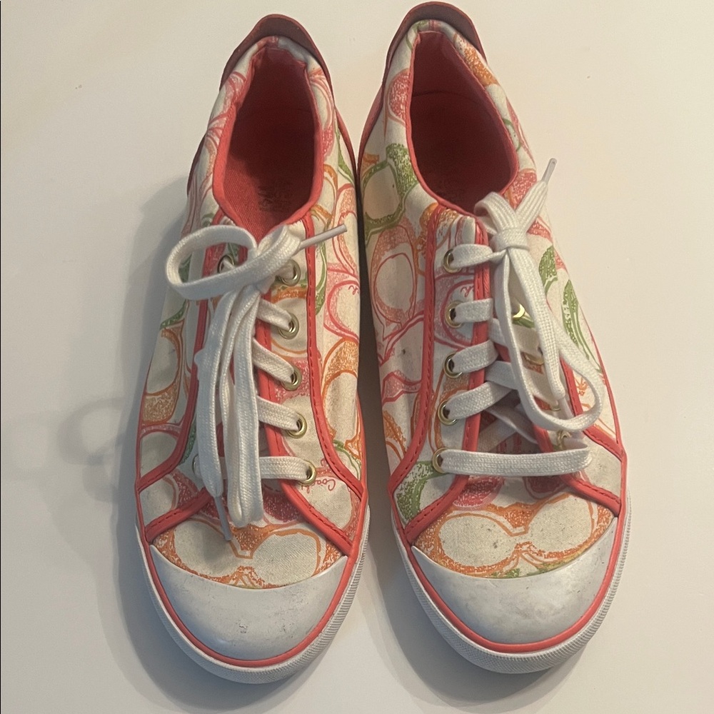 COACH BARNETT MULTICOLORED SNEAKERS SIZE‎ 10B